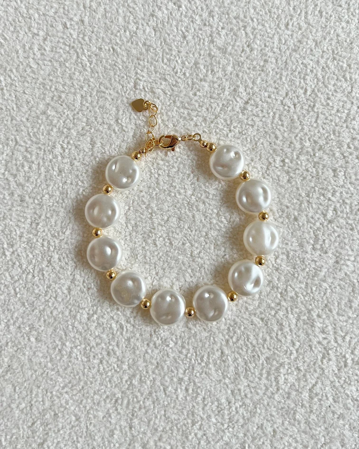 Pulseira Pérola Moeda Sintetica 16cm
