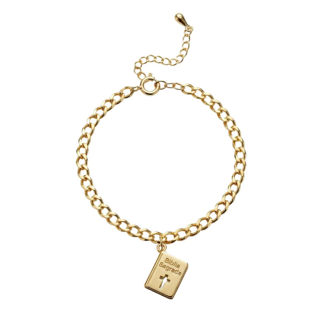 Pulseira Corrente Bíblia Sagrada